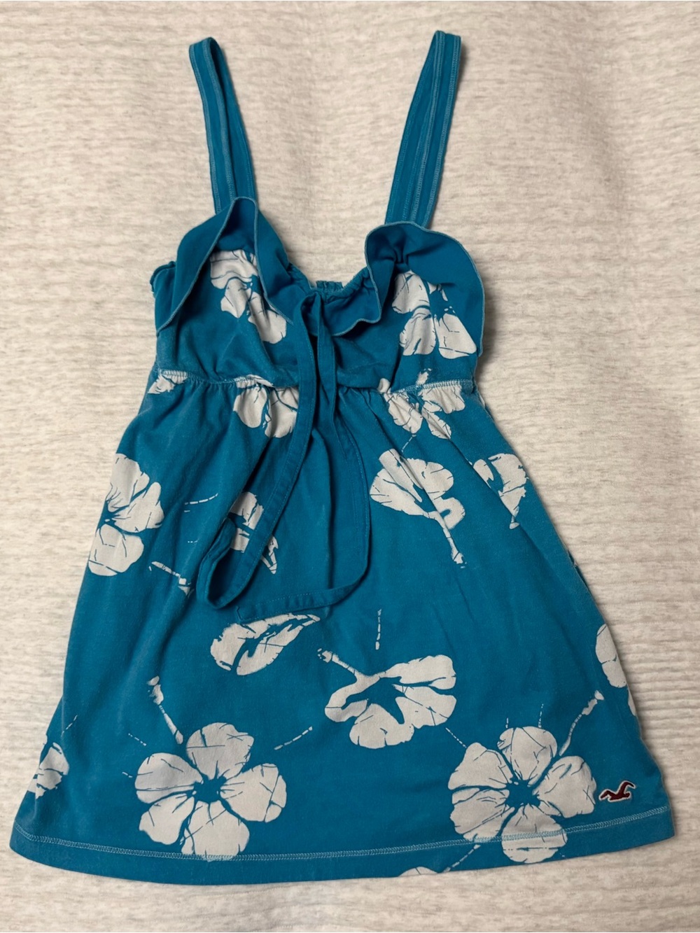 y2k 2000s hollister blue floral babydoll cami top